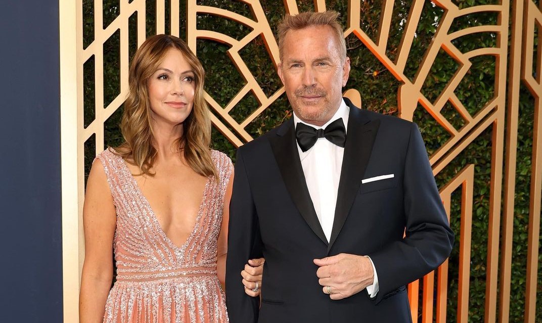 Rarely appears in PUBLIC, and even less often with her: Kevin Costner caught the eye with his beautiful wife